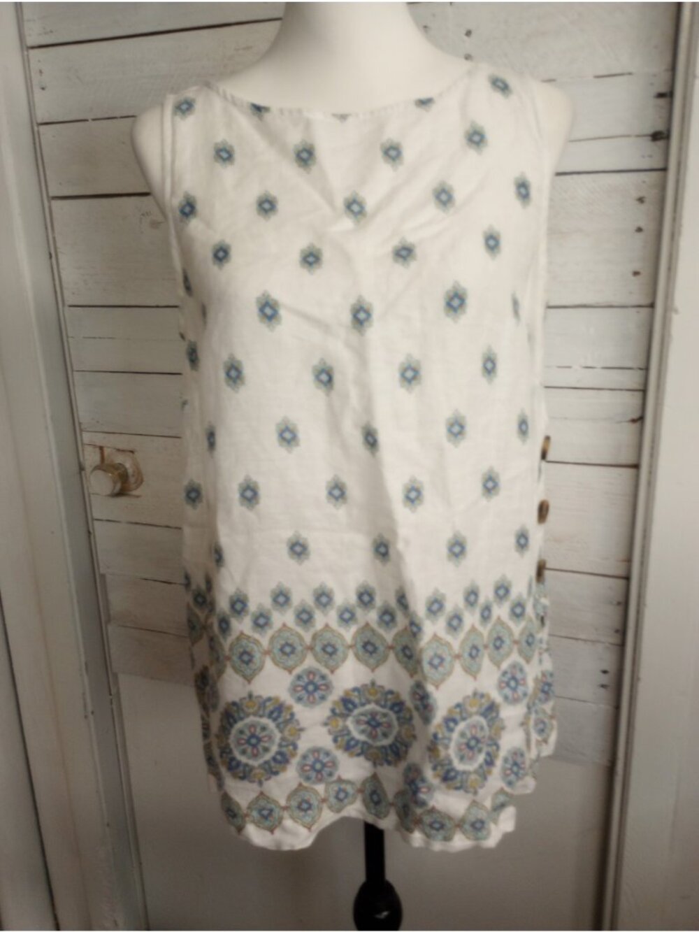 J. Jill Love Linen Sleeveless Top Tank Women's Small Coastal Beach Vacation